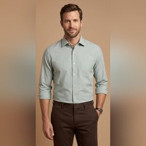 $60 Van Heusen Mens Classic Regular-Fit Stain Shield Stretch Shirt